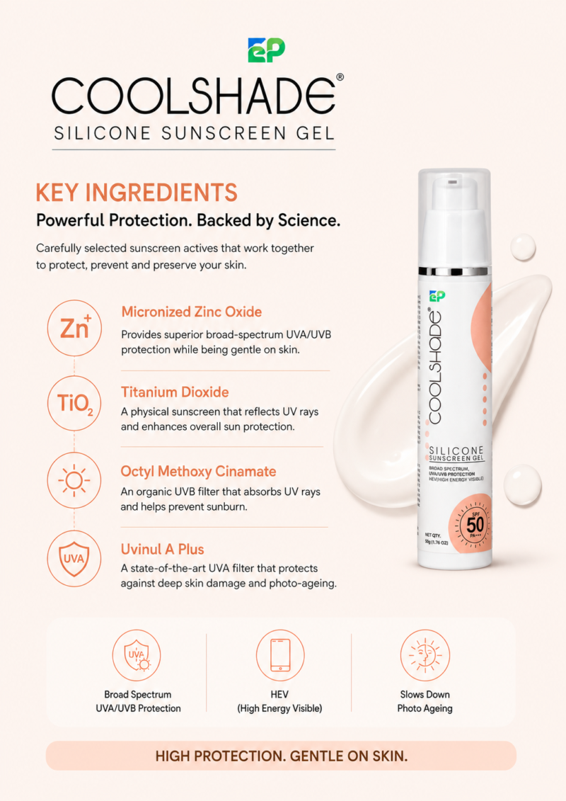 Coolshade spf 50 Silicone Sunscreen Gel